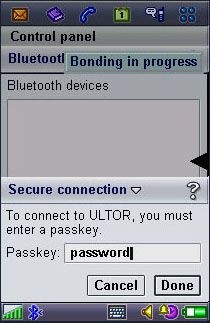 Figure 2. Authentication example during the Bluetooth pairing process.