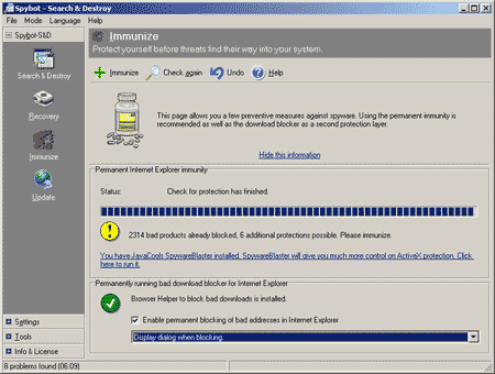 SpyBot Search & Destroy