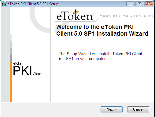 Рисунок 1 Установка PKI Client 5.0 SP1