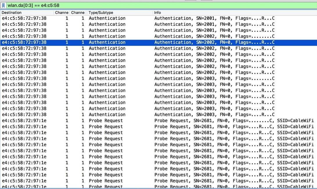 E query. Probe request