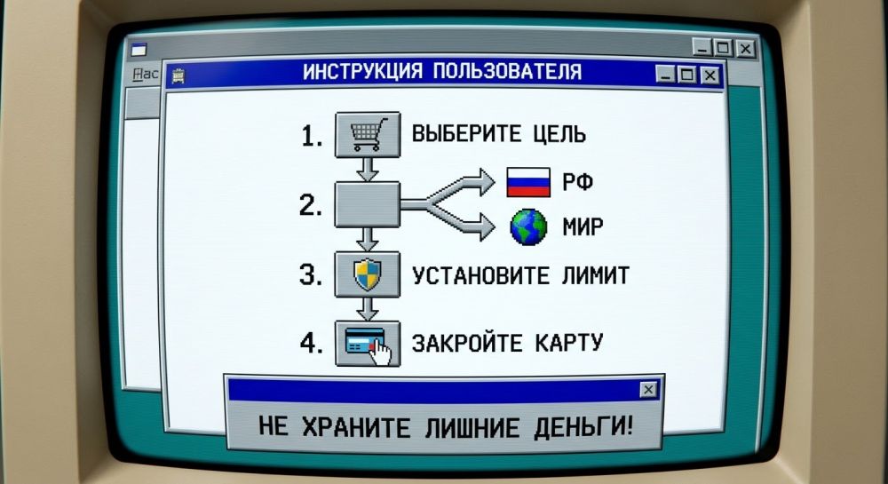 Схема безопасного использования виртуальной карты с лимитами.