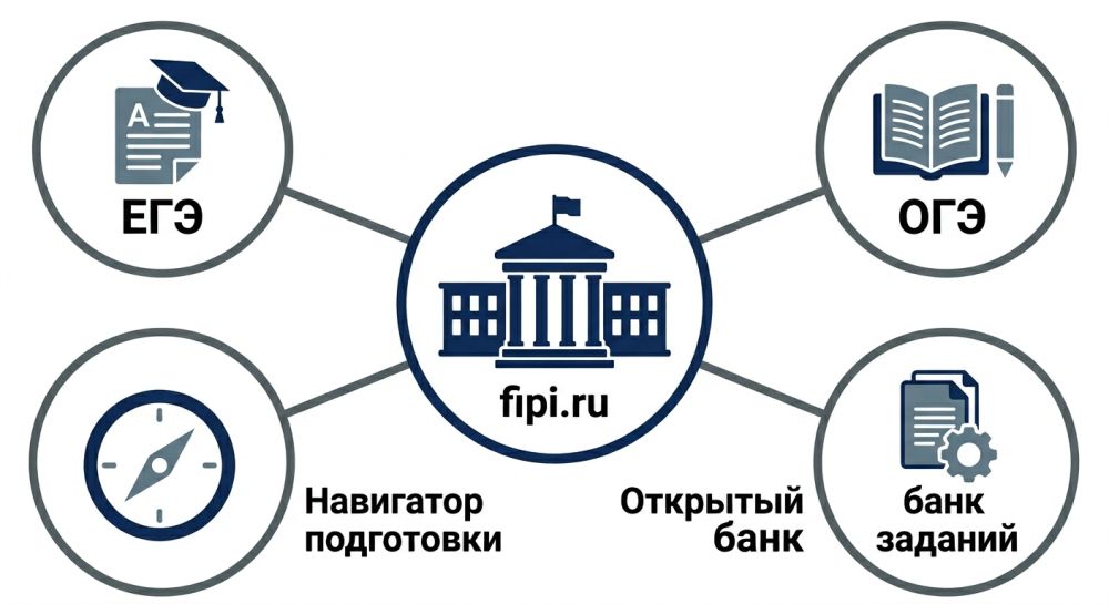 Схема разделов сайта ФИПИ.