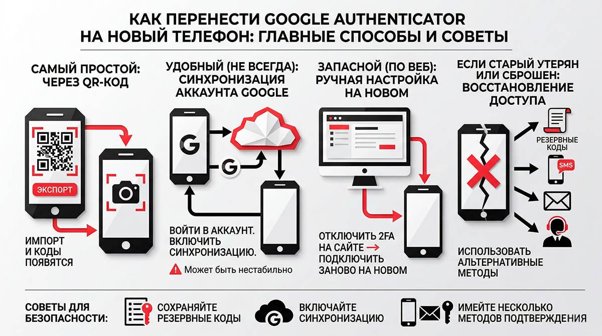 Как перенести Google Authenticator на новый телефон — пошаговая инструкция