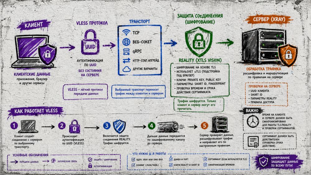Схема работы VLESS.