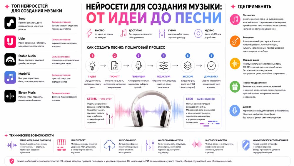 Как создать песню в нейросети и какие сервисы для этого нужны