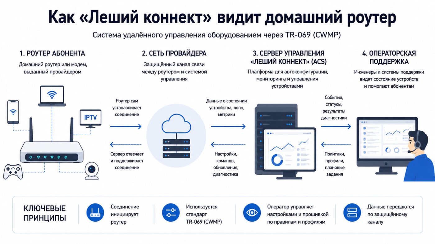 Как Леший коннект видит роутер