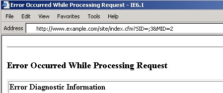 Figure 1 - Blackbox testing GET variables