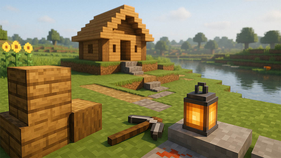 Феномен Minecraft - арт игры с логотипом