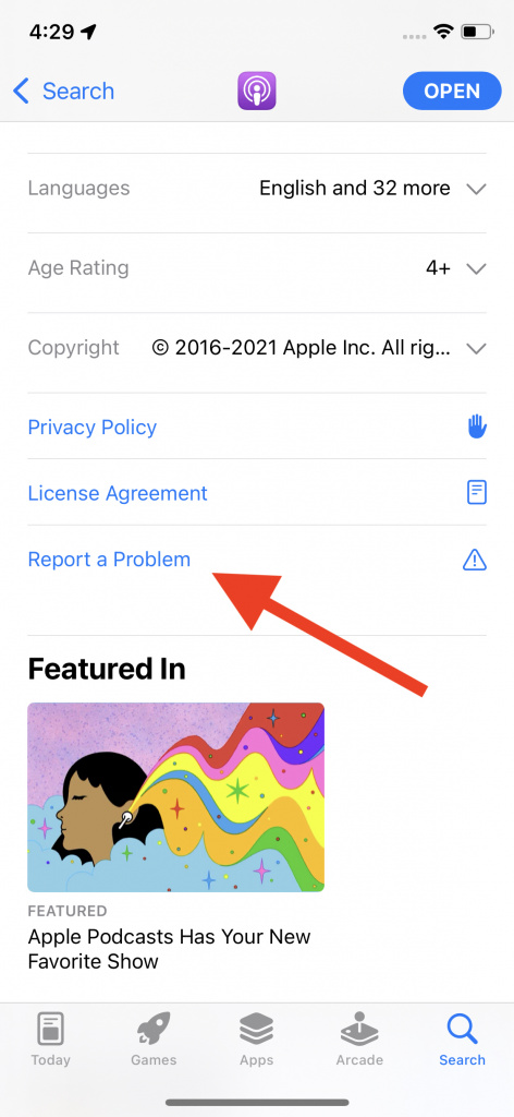 Apple добавила в App Store кнопку "Сообщить о мошенничестве"